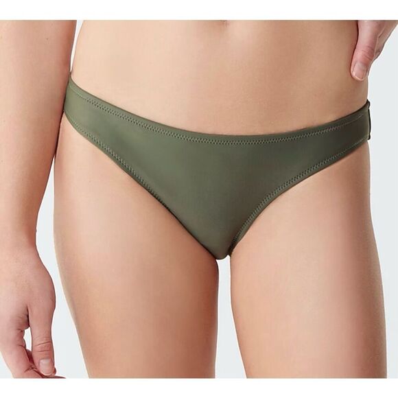 J. Crew Cool Cypress Green BP209 Heritage 1989 High Leg Bikini Bottom Small NWT - Picture 5 of 5